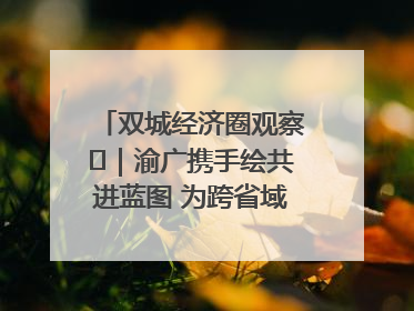 双城经济圈观察㊺｜渝广携手绘共进蓝图 为跨省域都市圈发展破题