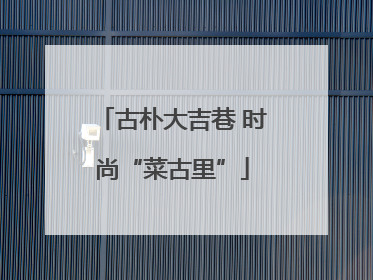 古朴大吉巷 时尚“菜古里”