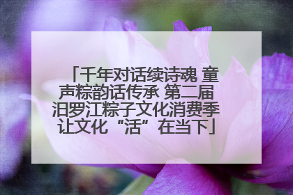 千年对话续诗魂 童声粽韵话传承 第二届汨罗江粽子文化消费季让文化“活”在当下