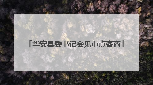 华安县委书记会见重点客商