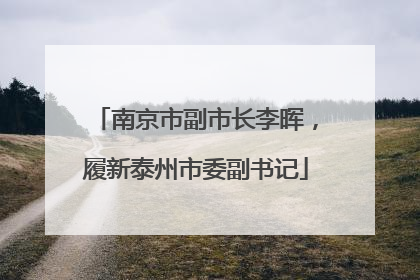 南京市副市长李晖，履新泰州市委副书记