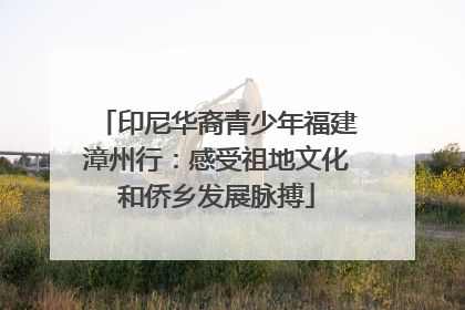 印尼华裔青少年福建漳州行：感受祖地文化和侨乡发展脉搏