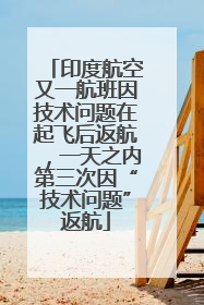 印度航空又一航班因技术问题在起飞后返航，一天之内第三次因“技术问题”返航