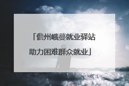 儋州峨蔓就业驿站助力困难群众就业