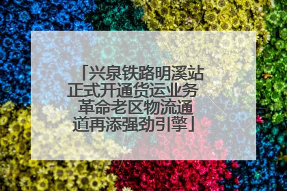 兴泉铁路明溪站正式开通货运业务 革命老区物流通道再添强劲引擎