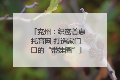 兖州：织密普惠托育网 打造家门口的“带娃圈”
