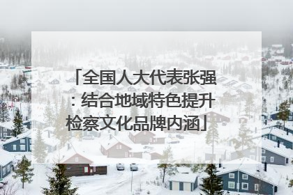 全国人大代表张强：结合地域特色提升检察文化品牌内涵