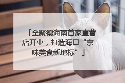 全聚德海南首家直营店开业，打造海口“京味美食新地标”