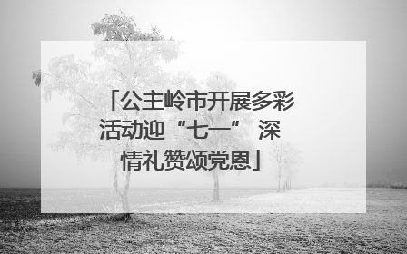 公主岭市开展多彩活动迎“七一” 深情礼赞颂党恩