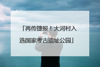 再传捷报！大河村入选国家考古遗址公园