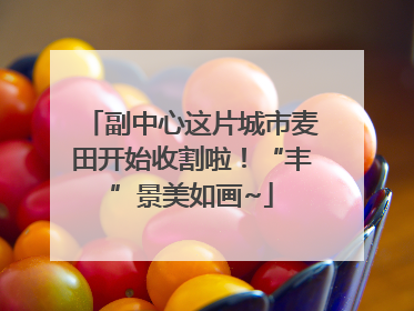 副中心这片城市麦田开始收割啦！“丰”景美如画~