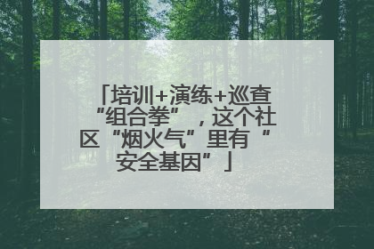 培训+演练+巡查“组合拳”，这个社区“烟火气”里有“安全基因”