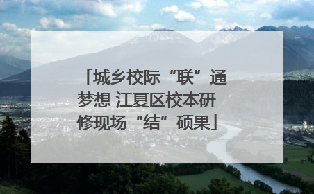 城乡校际“联”通梦想 江夏区校本研修现场“结”硕果