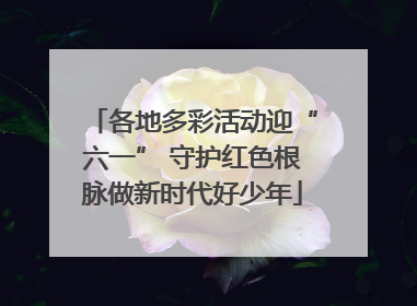 各地多彩活动迎“六一” 守护红色根脉做新时代好少年