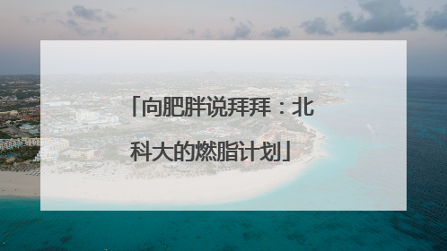 向肥胖说拜拜：北科大的燃脂计划