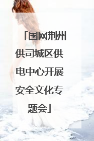 国网荆州供司城区供电中心开展安全文化专题会