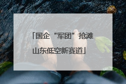 国企“军团”抢滩山东低空新赛道