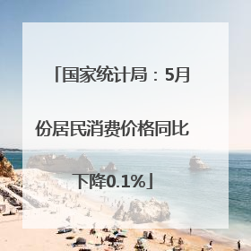 国家统计局：5月份居民消费价格同比下降0.1%