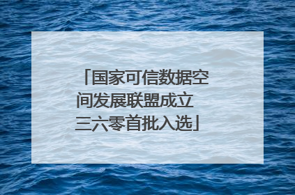 国家可信数据空间发展联盟成立 三六零首批入选
