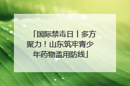 国际禁毒日丨多方聚力！山东筑牢青少年药物滥用防线