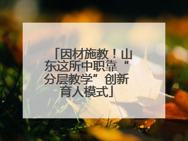 因材施教！山东这所中职靠“分层教学”创新育人模式