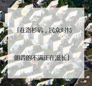 在洛杉矶，民众对特朗普的不满正在滋长