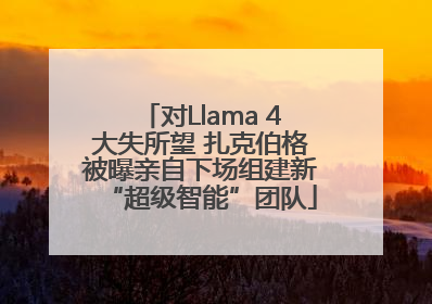 对Llama 4大失所望 扎克伯格被曝亲自下场组建新“超级智能”团队