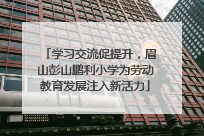 学习交流促提升，眉山彭山鹏利小学为劳动教育发展注入新活力
