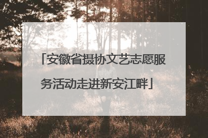 安徽省摄协文艺志愿服务活动走进新安江畔