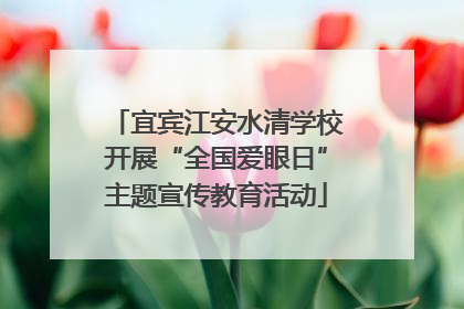 宜宾江安水清学校开展“全国爱眼日”主题宣传教育活动