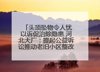头顶坠物令人忧 以诉促治除隐患 河北大厂：提起公益诉讼推动老旧小区整改排查提速