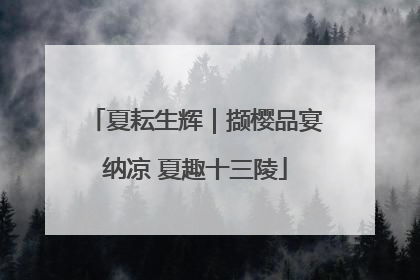 夏耘生辉｜撷樱品宴纳凉 夏趣十三陵