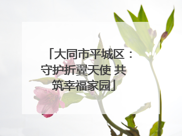 大同市平城区：守护折翼天使 共筑幸福家园