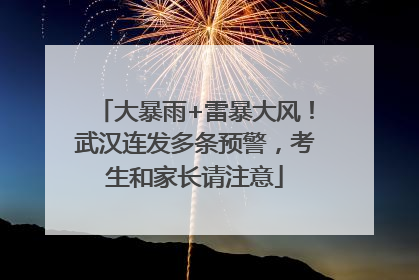 大暴雨+雷暴大风！武汉连发多条预警，考生和家长请注意