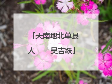 天南地北单县人——吴吉跃