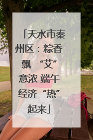 天水市秦州区：粽香飘 “艾”意浓 端午经济“热”起来