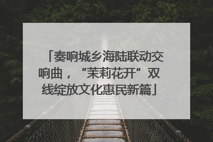 奏响城乡海陆联动交响曲，“茉莉花开”双线绽放文化惠民新篇
