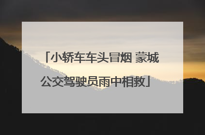 小轿车车头冒烟 蒙城公交驾驶员雨中相救