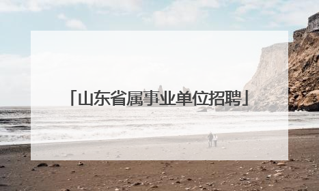山东省属事业单位招聘