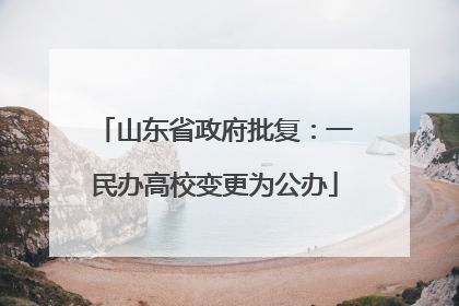 山东省政府批复：一民办高校变更为公办