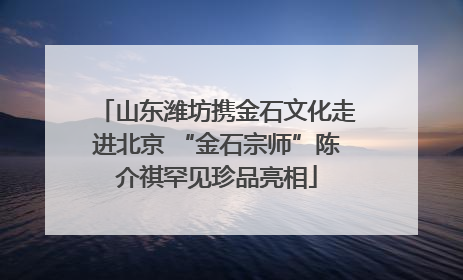 山东潍坊携金石文化走进北京 “金石宗师”陈介祺罕见珍品亮相