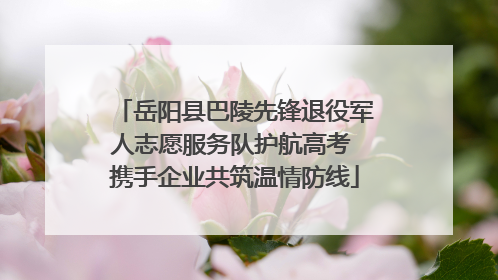 岳阳县巴陵先锋退役军人志愿服务队护航高考 携手企业共筑温情防线