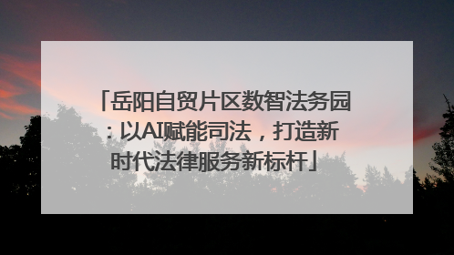 岳阳自贸片区数智法务园：以AI赋能司法，打造新时代法律服务新标杆