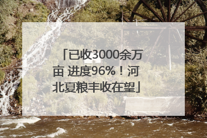 已收3000余万亩 进度96%！河北夏粮丰收在望