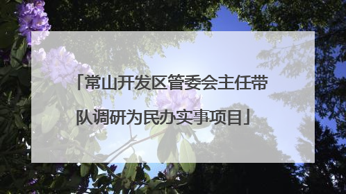 常山开发区管委会主任带队调研为民办实事项目
