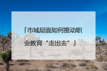 市域层面如何推动职业教育“走出去”
