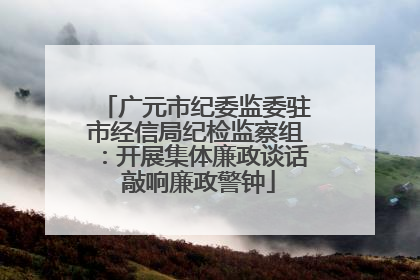 广元市纪委监委驻市经信局纪检监察组：开展集体廉政谈话 敲响廉政警钟