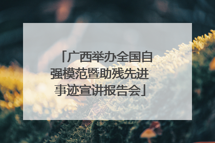 广西举办全国自强模范暨助残先进事迹宣讲报告会
