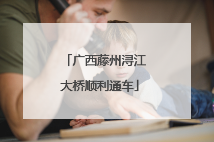 广西藤州浔江大桥顺利通车