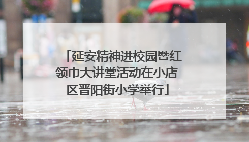 延安精神进校园暨红领巾大讲堂活动在小店区晋阳街小学举行